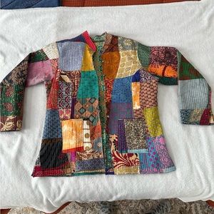 reversible patchwork jacket handmade in spain